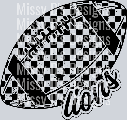 CheckeredFootballLionsBlack