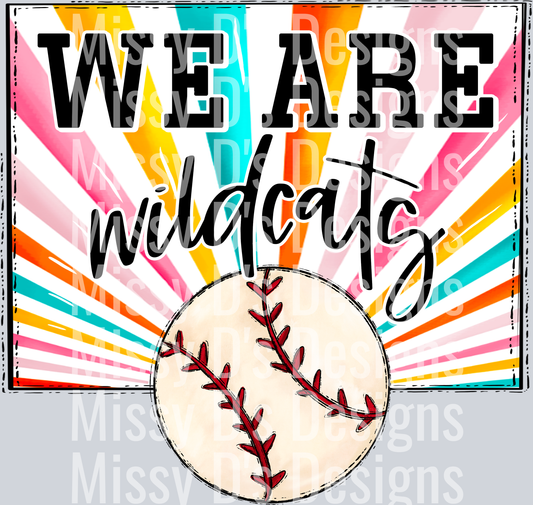 sunburst WE ARE wildcats baseball