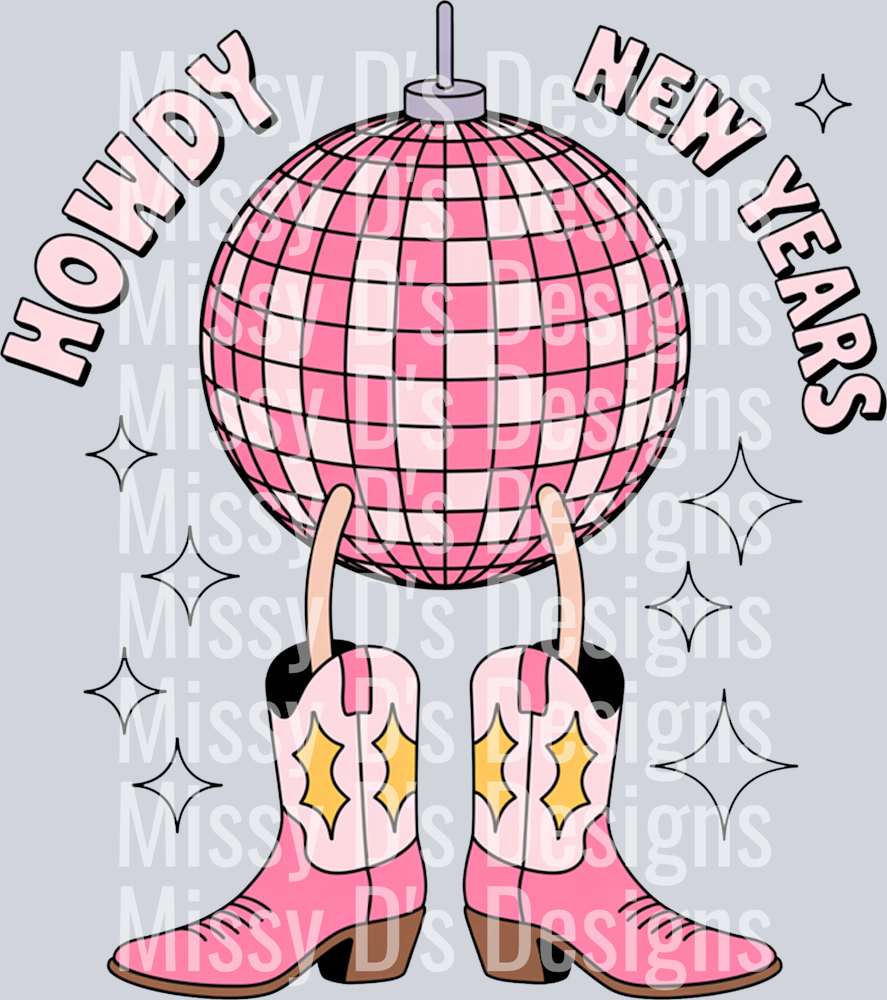 Howdy New Years PNG Design 1