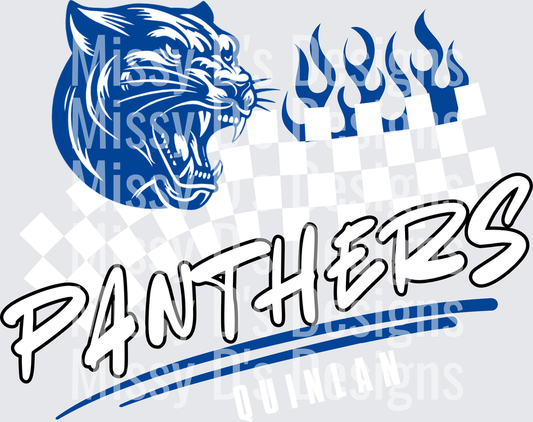 checkered flame quinlan panthers