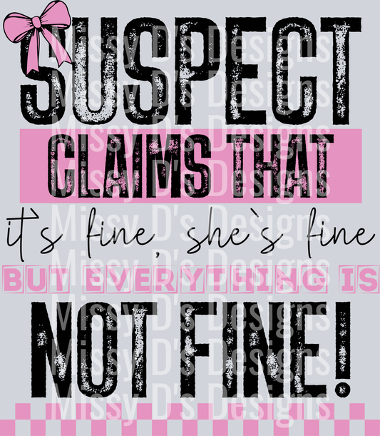 Funny Suspect Svg, Suspect Claims Svg,