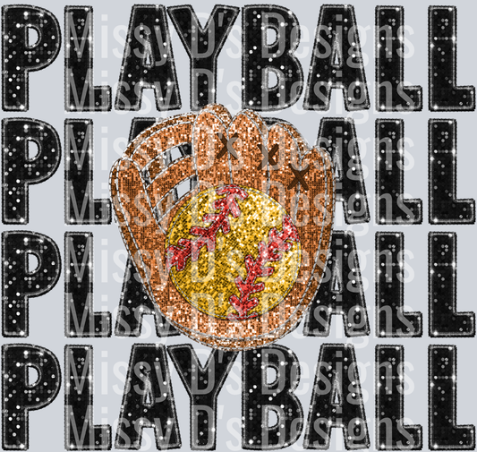 play ball softball glove