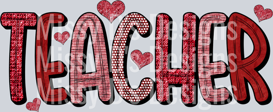 red teacher vday