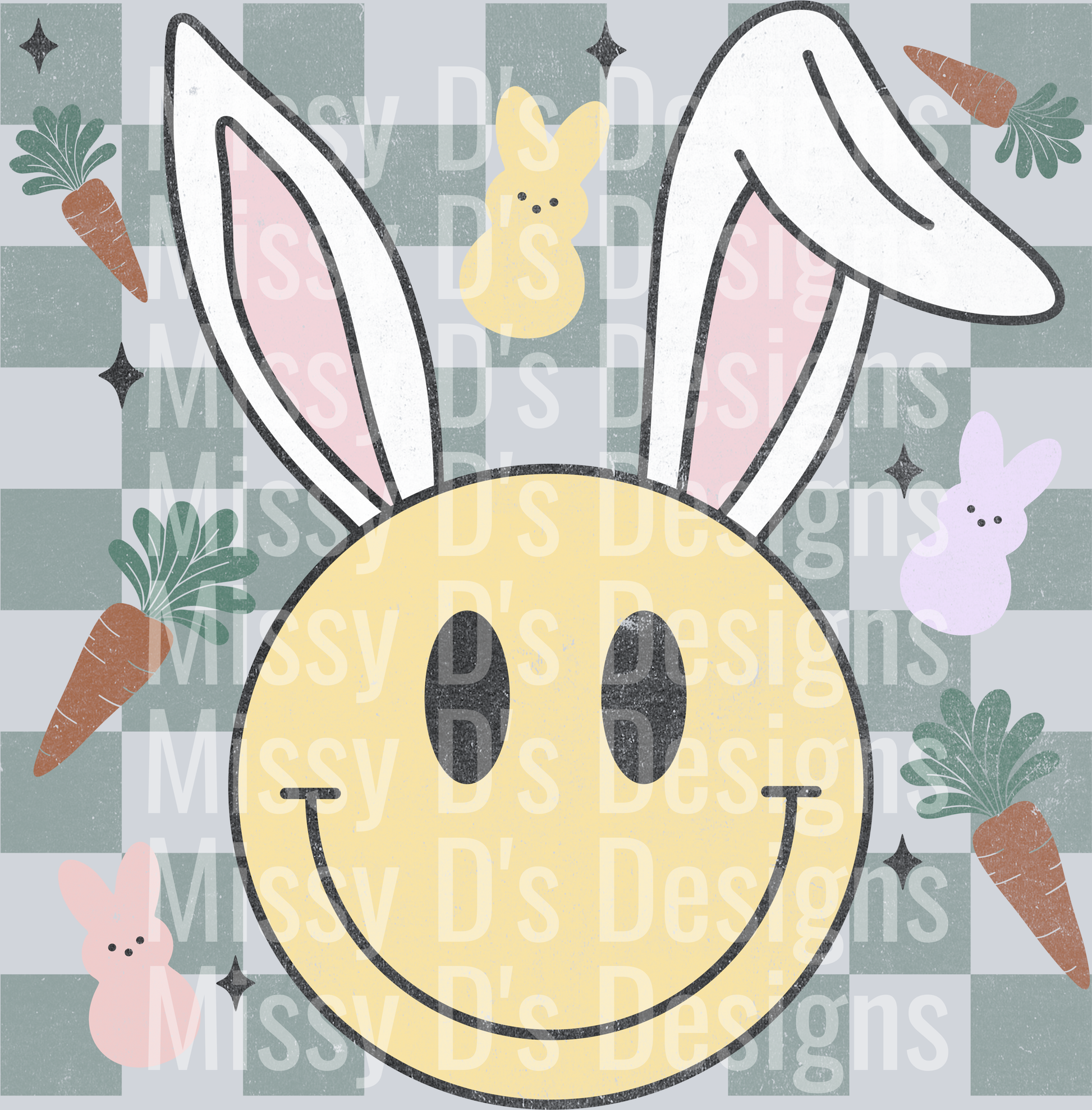 Easter Checkered smiley