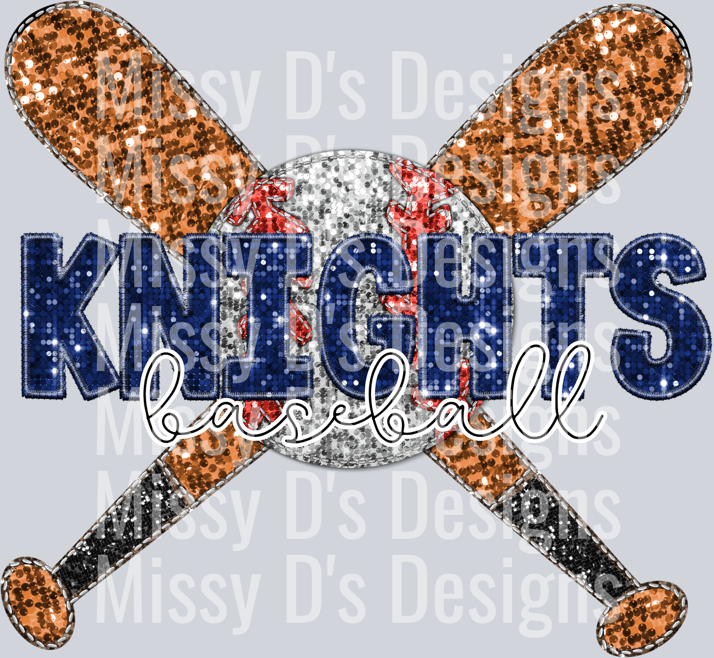 glitter knights baseball bats