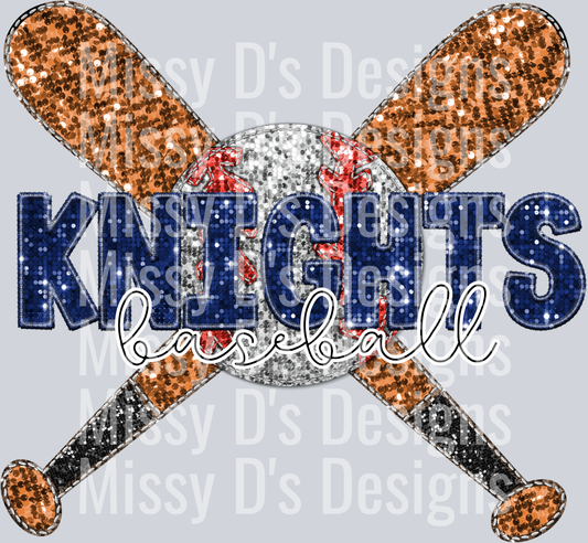glitter knights baseball bats