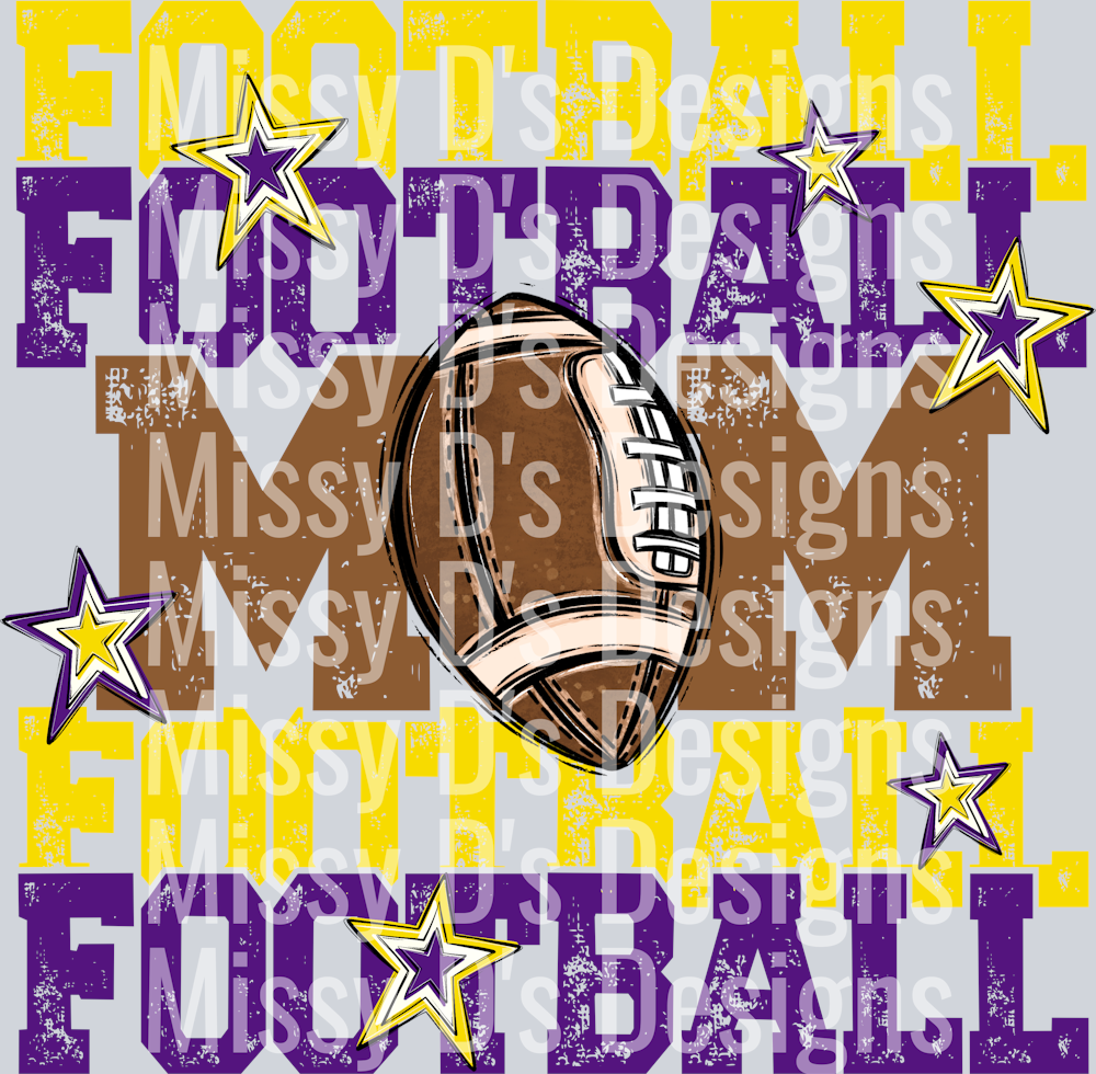 FootballMomPurpleYellow