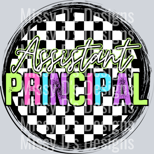 CheckeredCirclePinkAssistantPrincipal