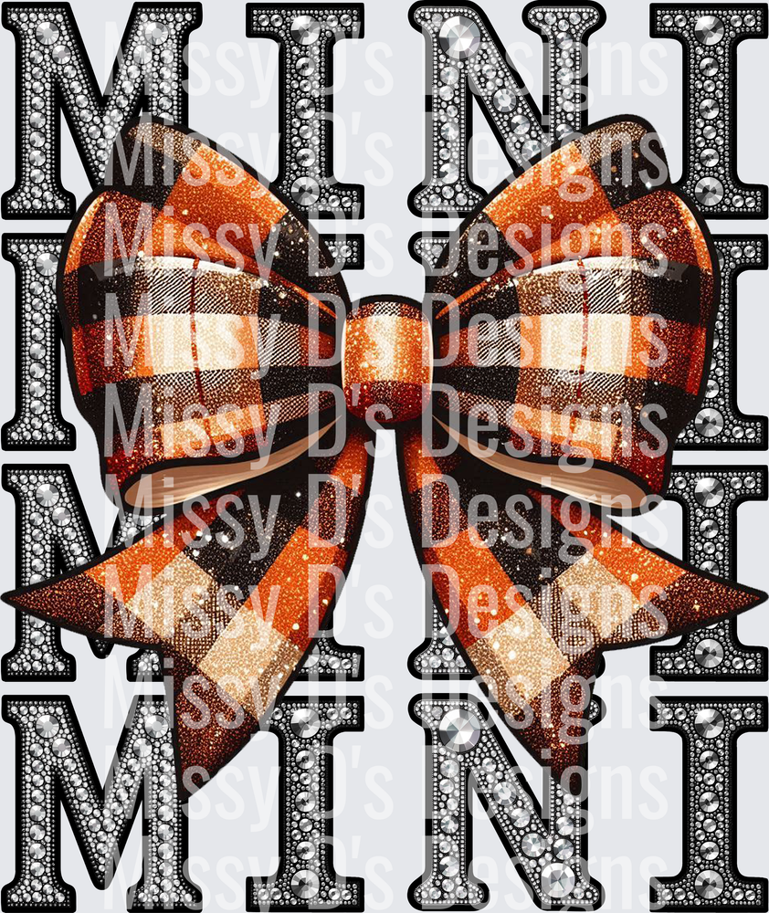 Rhinestone Fall Bow Mini
