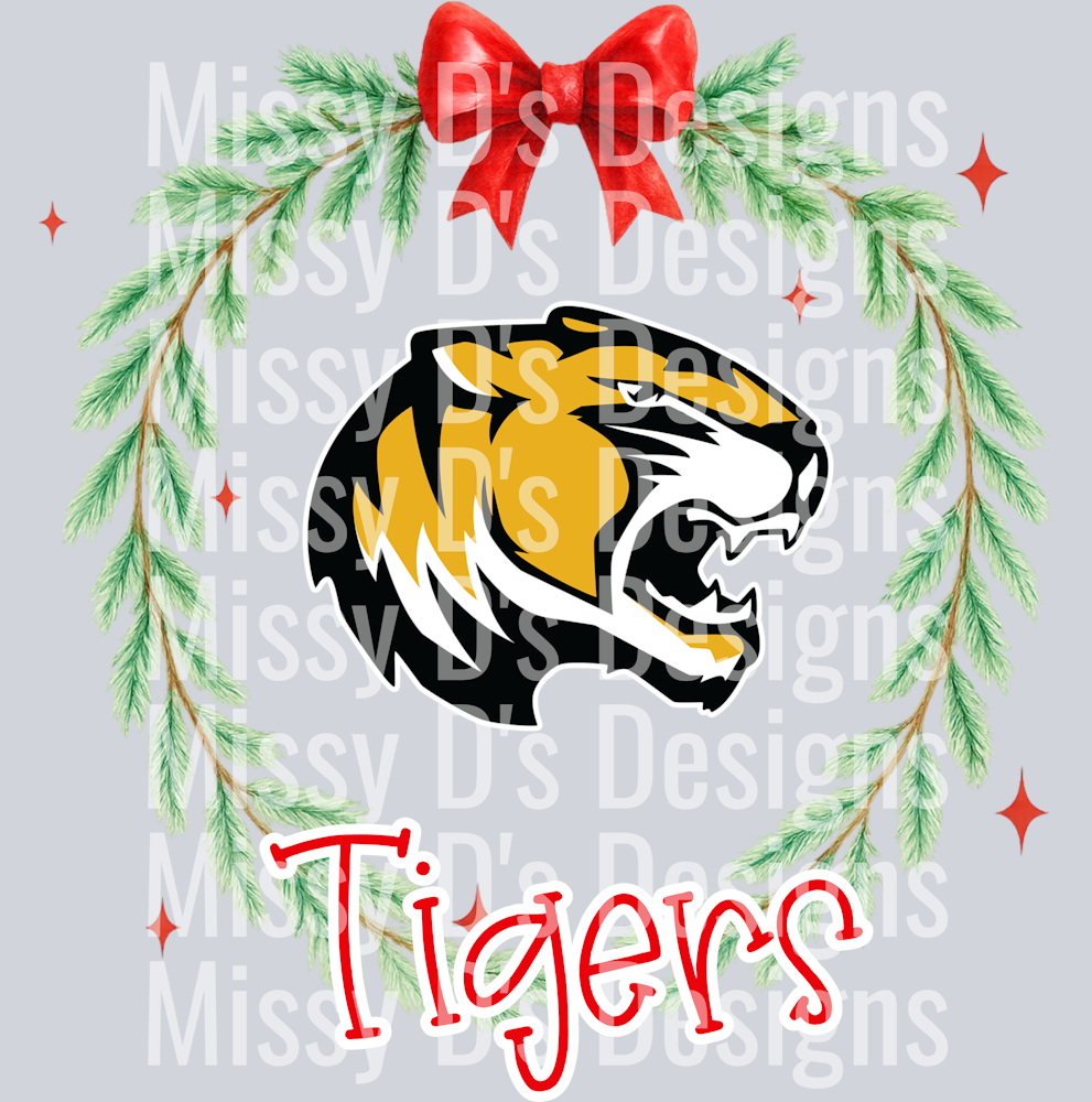 Christmas Wreath Mascot tigers (5)