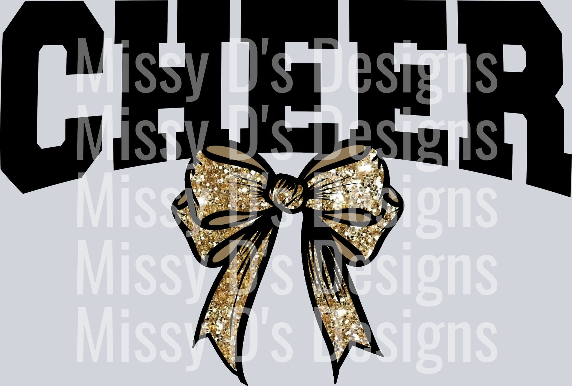 Cheer Glitter Bow