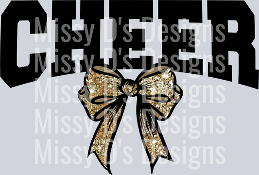 Cheer Glitter Bow