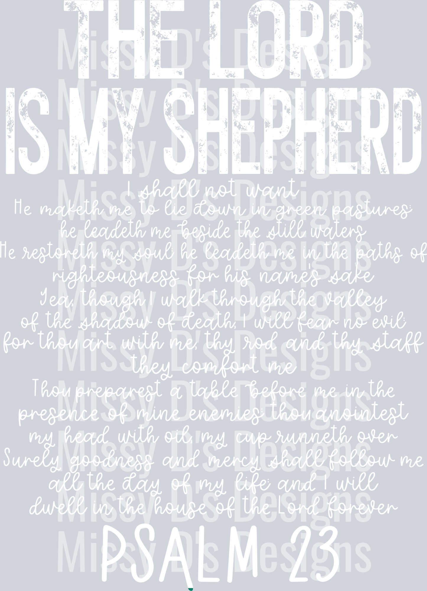 psalm23theLordWHITE