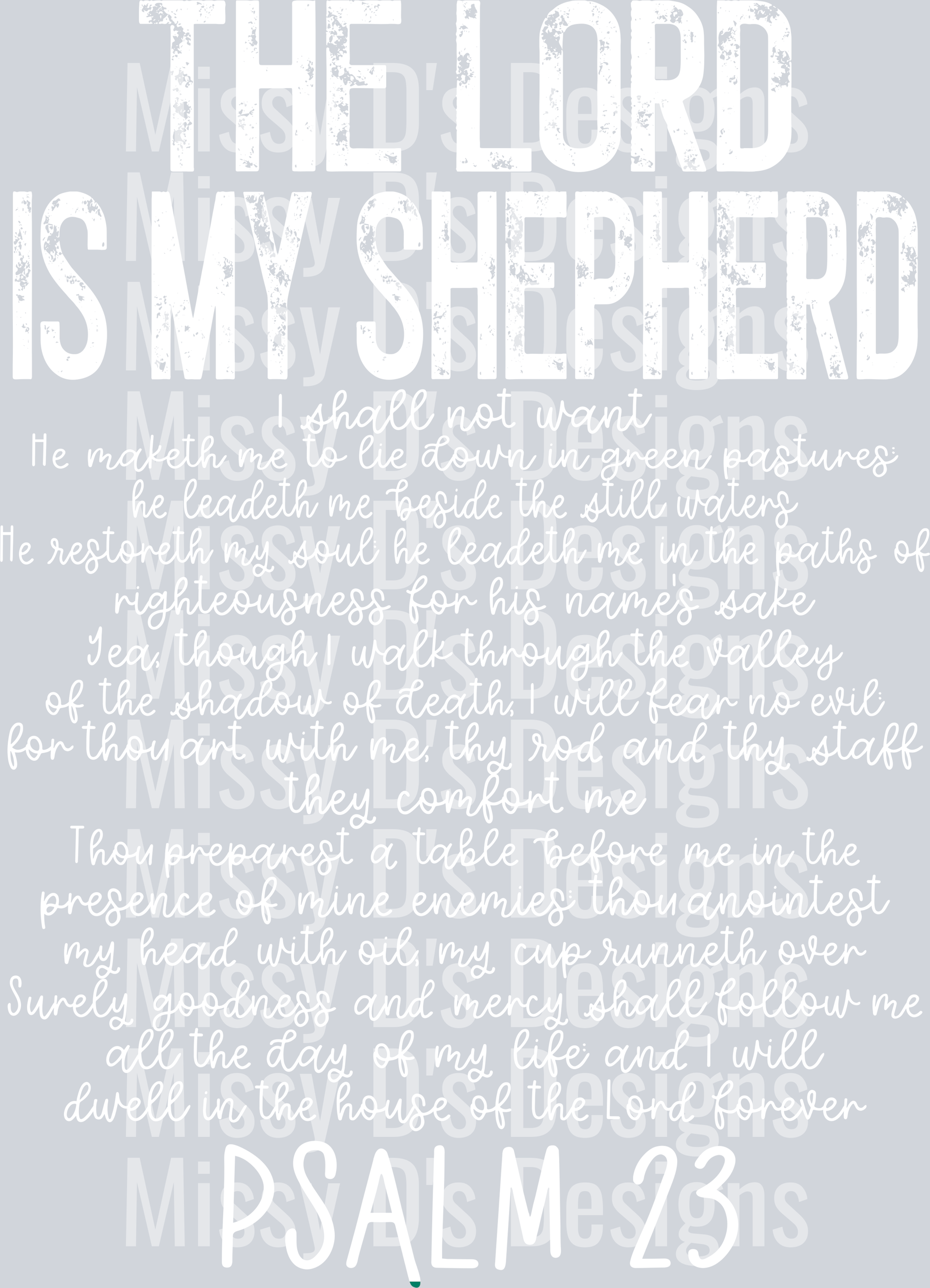 psalm23theLordWHITE