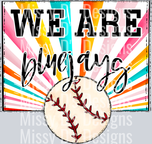 sunburst WE ARE bluejays baseball