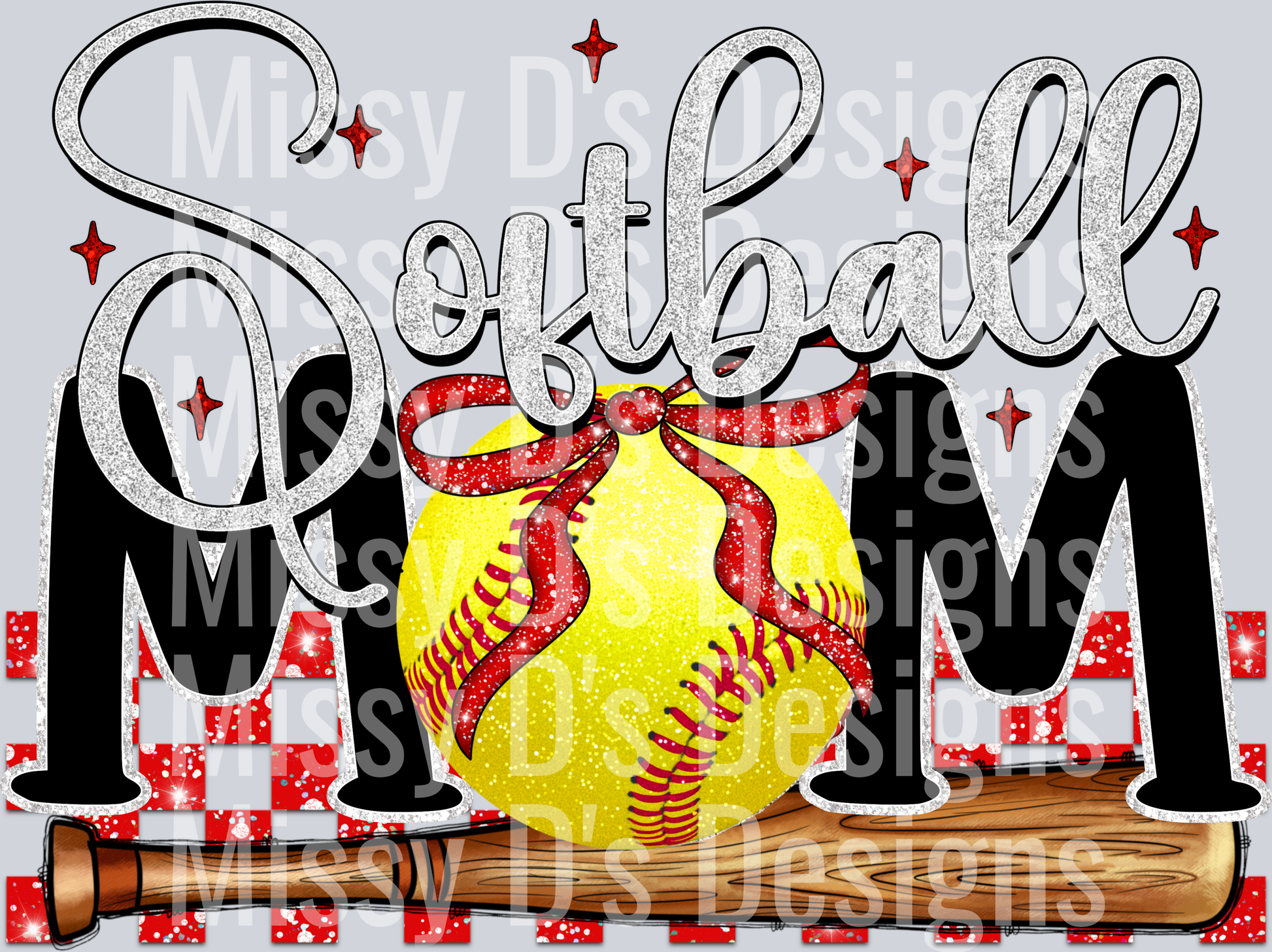 softball mom red