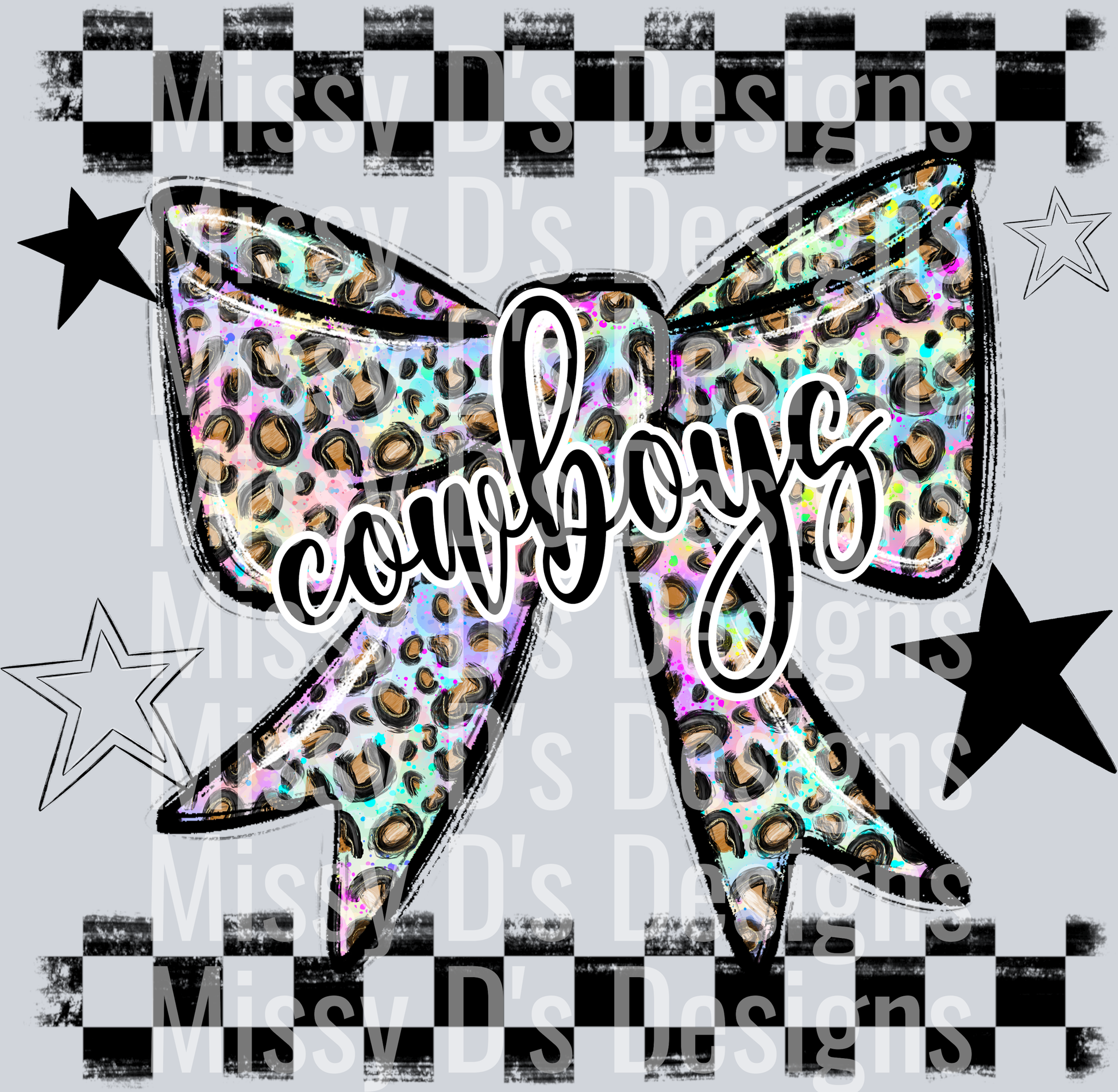 Splatter color bow cowboys