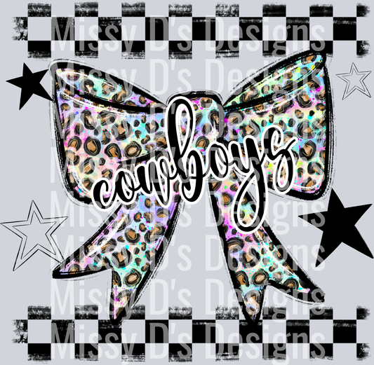 Splatter color bow cowboys