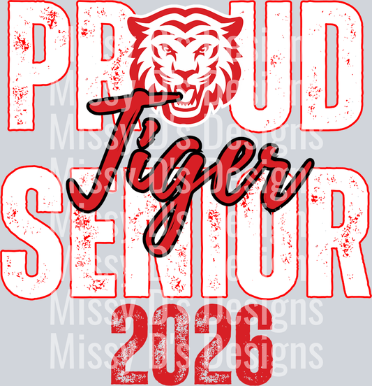 proud tiger senior red
