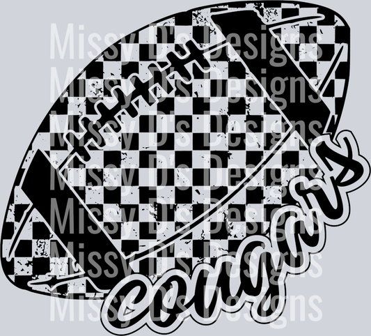 CheckeredFootballCougarsBlack