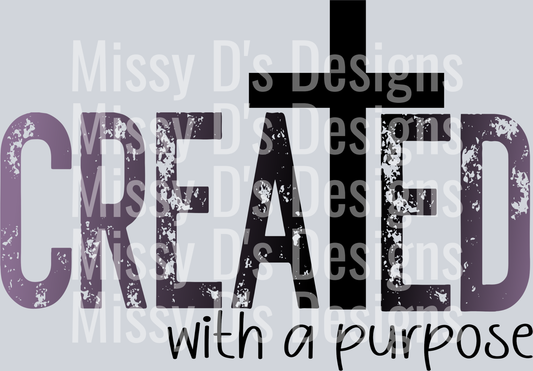 created with a purpose cross