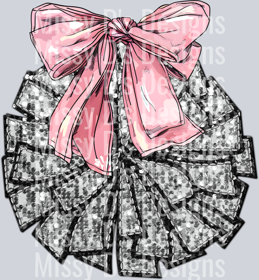cheer pink bow