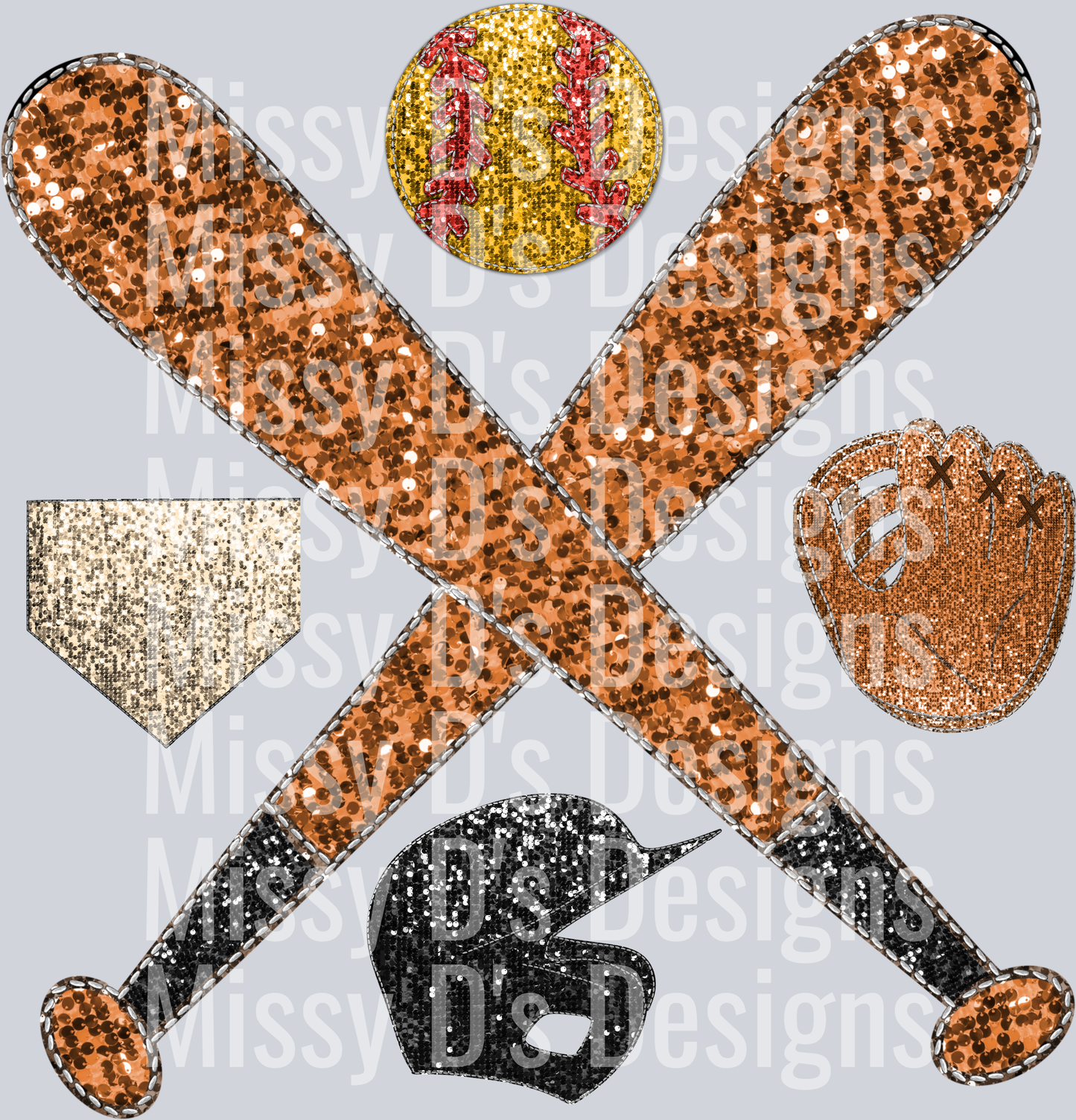 softball glitter