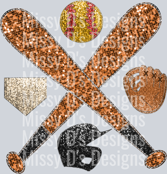 softball glitter
