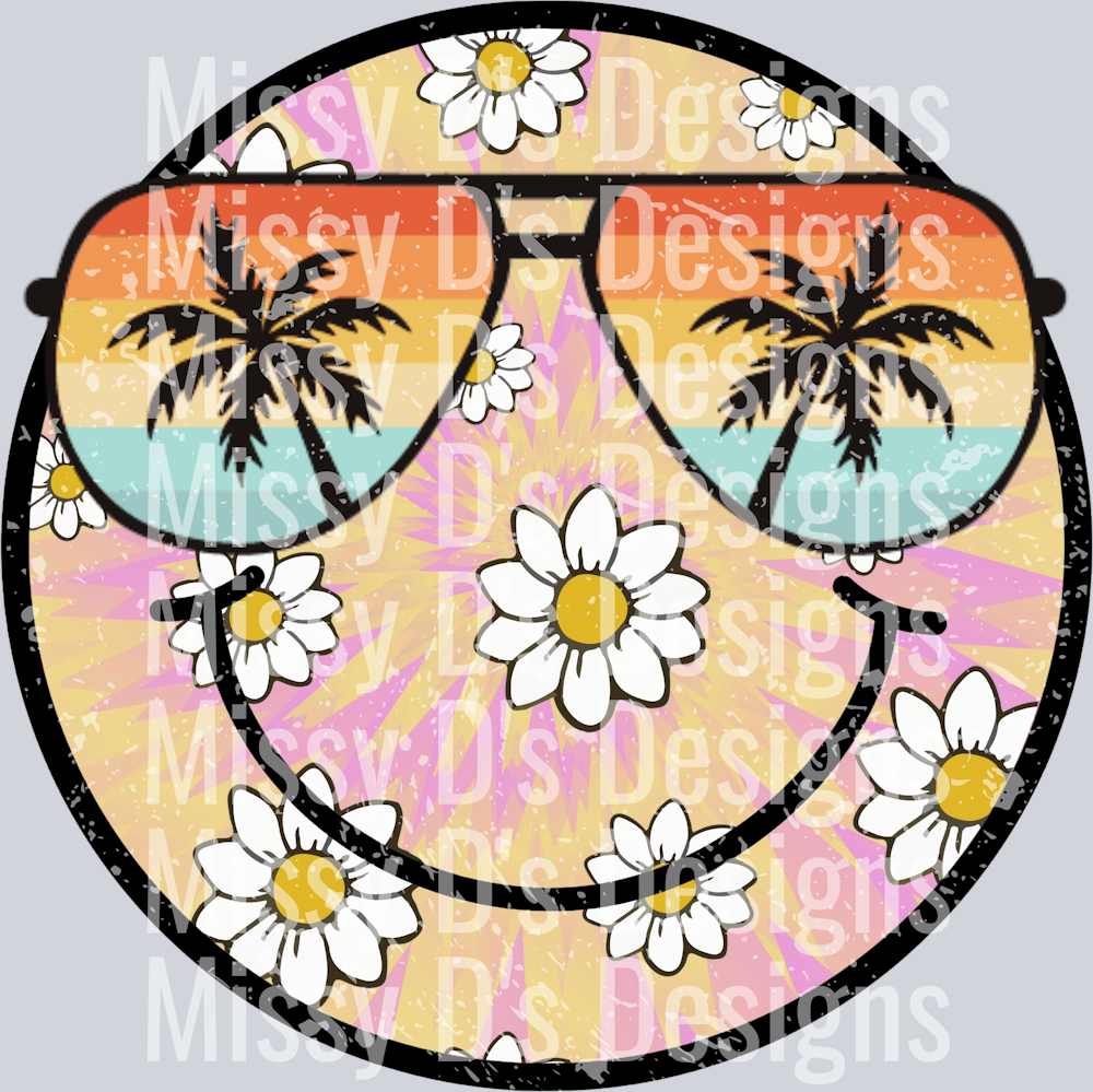 smiley sunglasses retro hippie