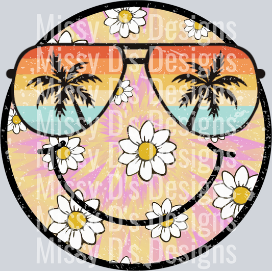 smiley sunglasses retro hippie