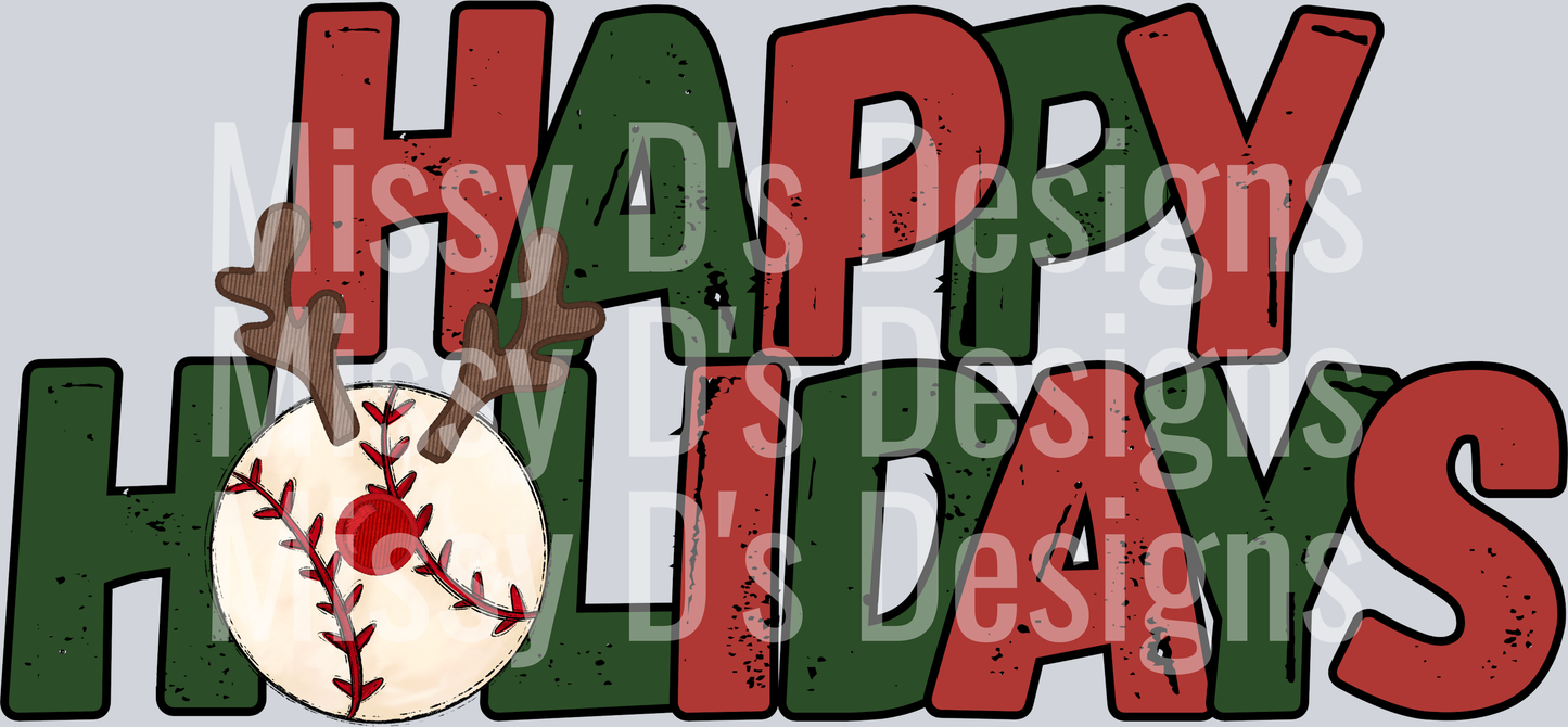 HH BASEBALL REINDEER