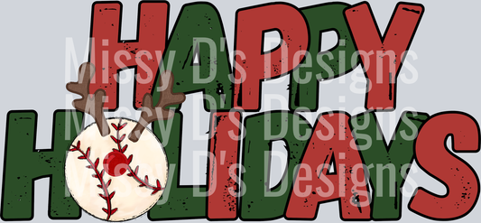 HH BASEBALL REINDEER