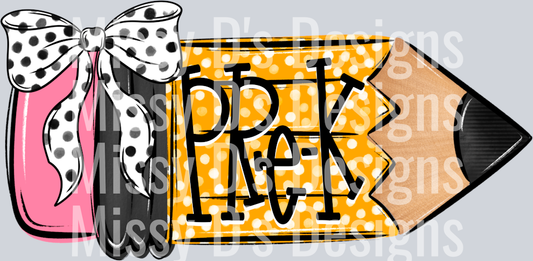 SchoolPencilDoodleGirlPreK