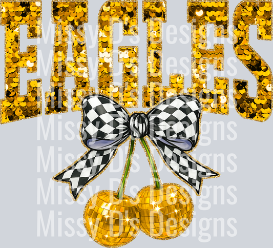 Gold Sequin Cherry Eagles
