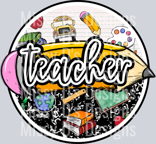 school pencil teacher black