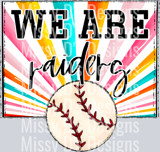sunburst WE ARE CUSTOM raiders baseball