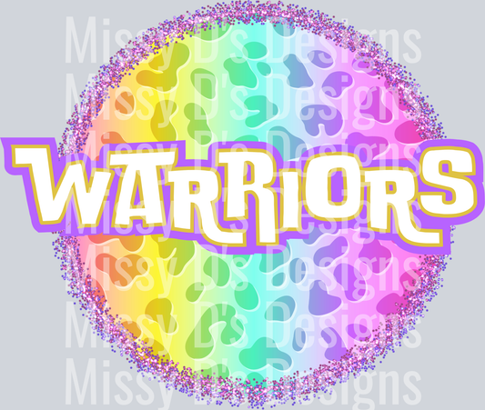 Warriors bright neon mascot morgan day
