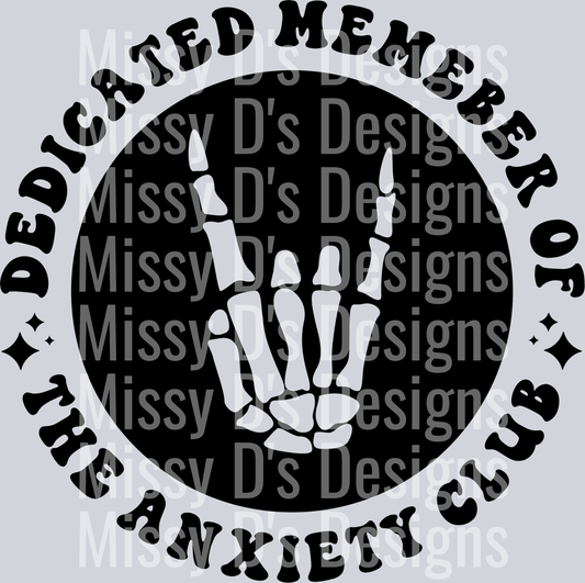 Dedicated Member Of The Anxiety Club Pocket Design