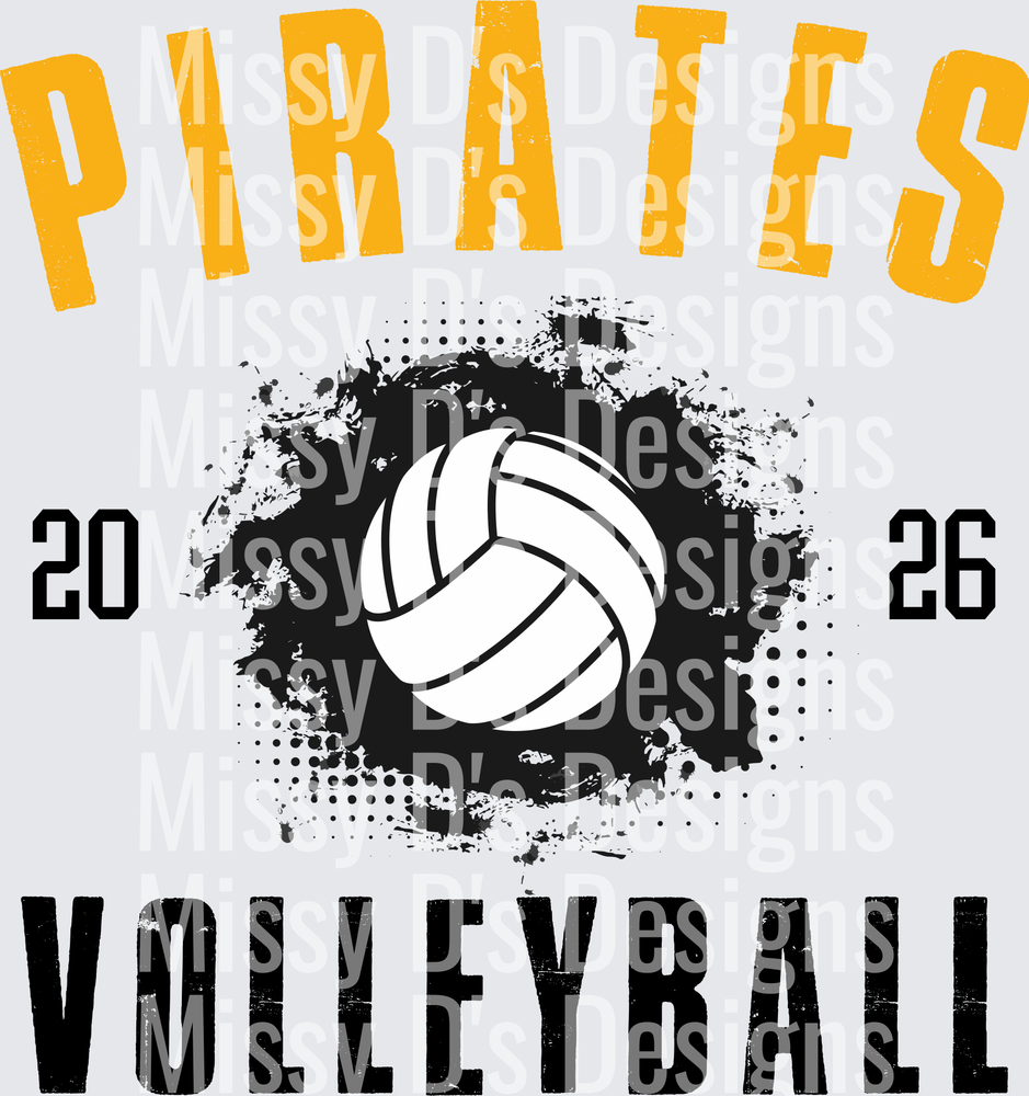 pirates volleyball black gold