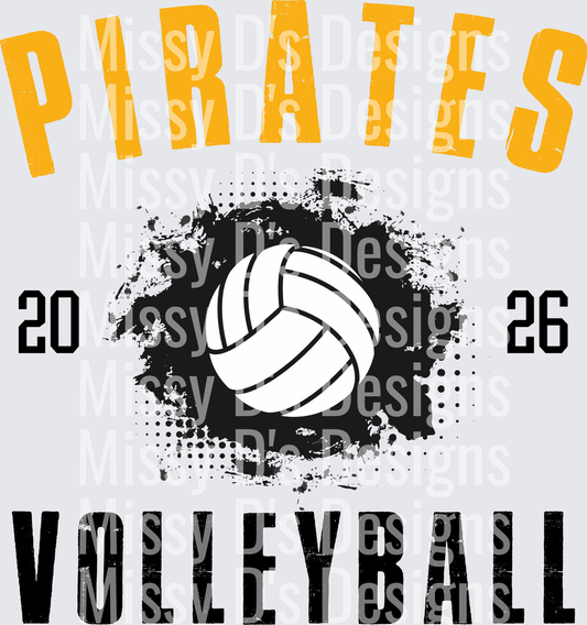 pirates volleyball black gold