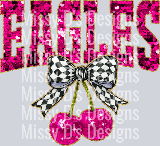 Pink Sequin Cherry Eagles