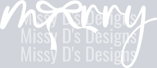 Merry Christmas Svg , Bow , ribbon Coquette text Merry png (3)