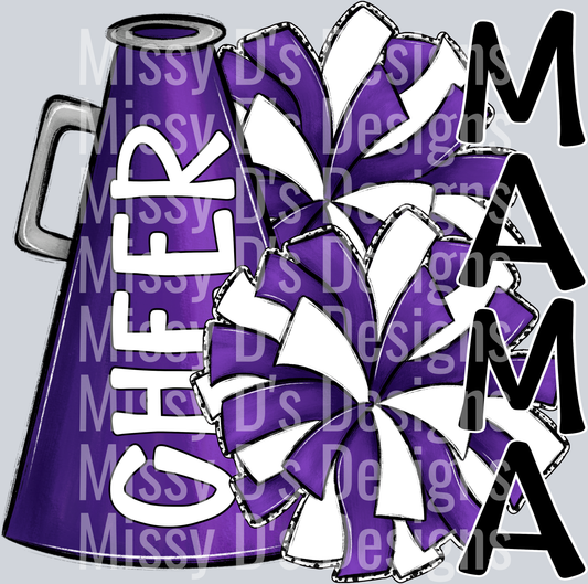 megaphone cheer mama purple