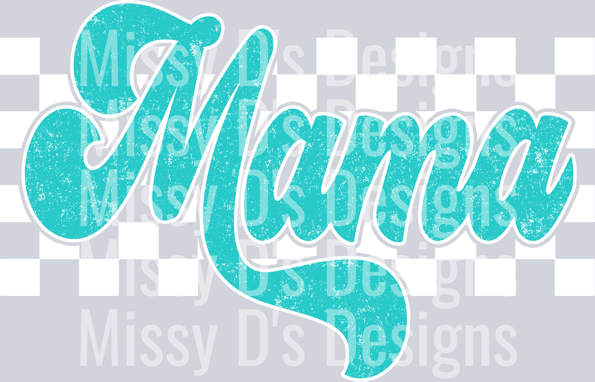 Blue Checkered Mama 2