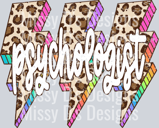 Leopard Lightning Bolt Psychologist