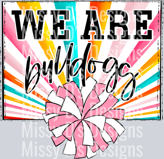sunburst WE ARE bulldogs cheer