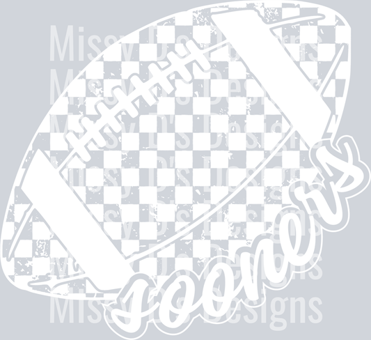 CheckeredFootballSoonersWhite