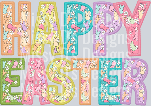 happy easter pastel