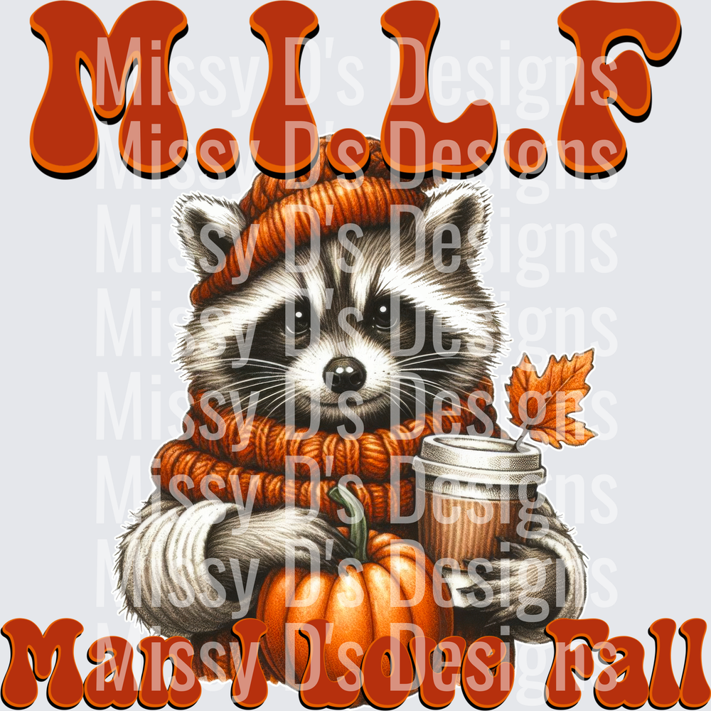 milf man i love fall racoon
