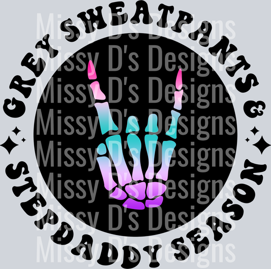 Color Grey Sweatpants And Stepdaddy Season Pocket Design